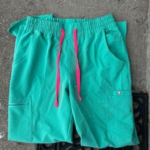 Figs scrubs in surgical green